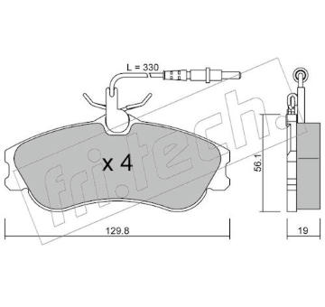Sada brzdových destiček, kotoučová brzda fri.tech. 226.0