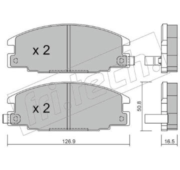 Sada brzdových destiček, kotoučová brzda fri.tech. 253.0