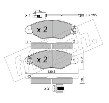Sada brzdových destiček, kotoučová brzda fri.tech. 262.2