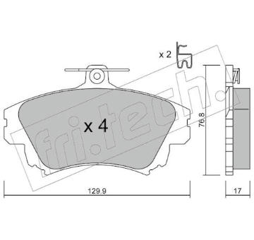Sada brzdových destiček, kotoučová brzda fri.tech. 295.0