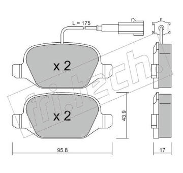 Sada brzdových destiček, kotoučová brzda fri.tech. 333.2