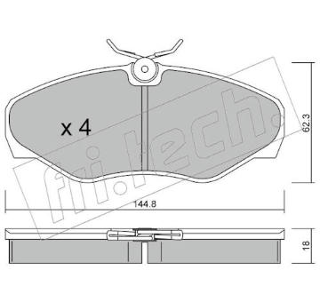 Sada brzdových destiček, kotoučová brzda fri.tech. 347.2