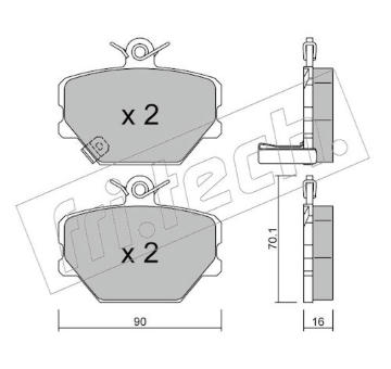 Sada brzdových destiček, kotoučová brzda fri.tech. 350.0