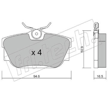 Sada brzdových destiček, kotoučová brzda fri.tech. 355.0