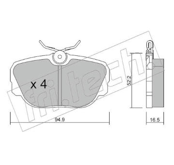 Sada brzdových destiček, kotoučová brzda fri.tech. 360.0