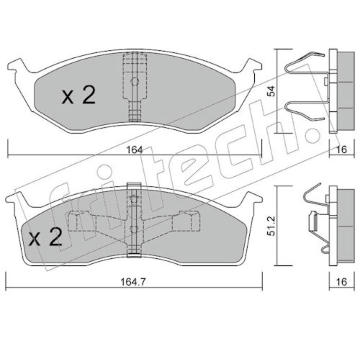 Sada brzdových destiček, kotoučová brzda fri.tech. 365.1