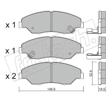 Sada brzdových destiček, kotoučová brzda fri.tech. 385.0