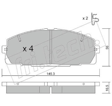Sada brzdových destiček, kotoučová brzda fri.tech. 449.0