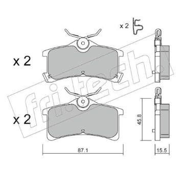 Sada brzdových destiček, kotoučová brzda fri.tech. 465.0