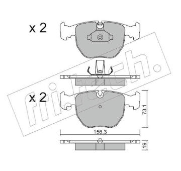 Sada brzdových destiček, kotoučová brzda fri.tech. 575.0