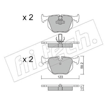 Sada brzdových destiček, kotoučová brzda fri.tech. 576.0