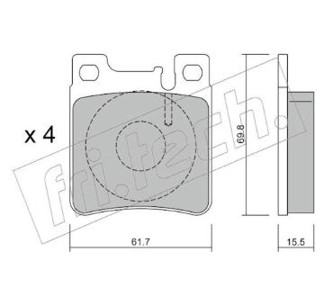 Sada brzdových destiček, kotoučová brzda fri.tech. 583.0