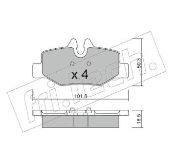 Sada brzdových destiček, kotoučová brzda fri.tech. 592.0