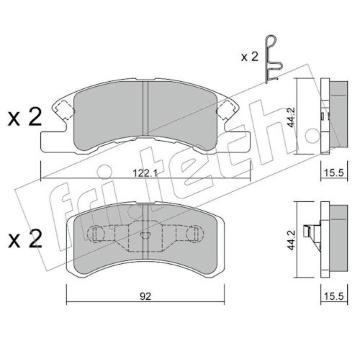 Sada brzdových destiček, kotoučová brzda fri.tech. 621.0