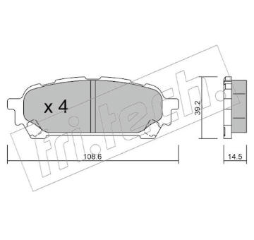 Sada brzdových destiček, kotoučová brzda fri.tech. 629.0