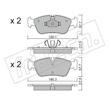 Sada brzdových destiček, kotoučová brzda fri.tech. 656.0