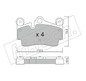 Sada brzdových destiček, kotoučová brzda fri.tech. 671.0