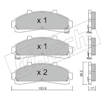 Sada brzdových destiček, kotoučová brzda fri.tech. 699.0