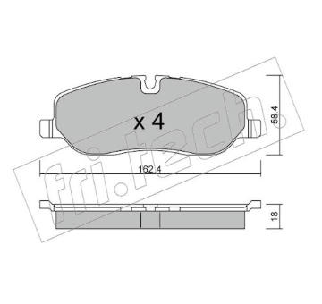 Sada brzdových destiček, kotoučová brzda fri.tech. 709.0