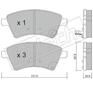 Sada brzdových destiček, kotoučová brzda fri.tech. 718.0