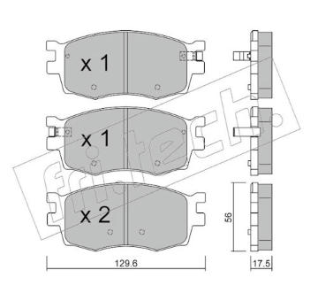 Sada brzdových destiček, kotoučová brzda fri.tech. 740.0