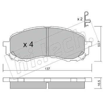 Sada brzdových destiček, kotoučová brzda fri.tech. 778.0
