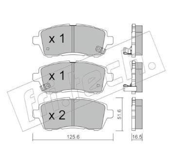 Sada brzdových destiček, kotoučová brzda fri.tech. 809.1