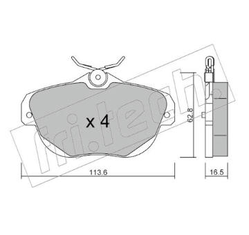 Sada brzdových destiček, kotoučová brzda fri.tech. 873.0
