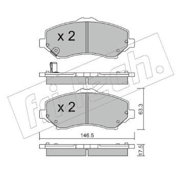 Sada brzdových destiček, kotoučová brzda fri.tech. 879.0