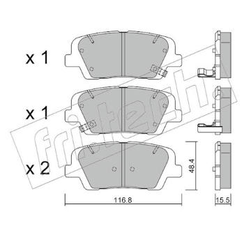 Sada brzdových destiček, kotoučová brzda fri.tech. 918.0