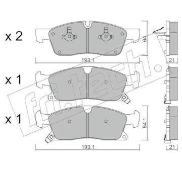Sada brzdových destiček, kotoučová brzda fri.tech. 942.2
