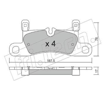 Sada brzdových destiček, kotoučová brzda fri.tech. 974.3
