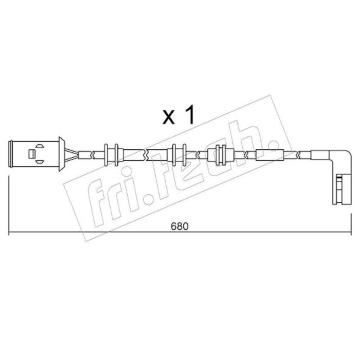 Vystrazny kontakt, opotrebeni oblozeni fri.tech. SU.093