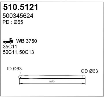 Výfuková trubka ASSO 510.5121