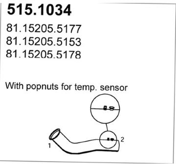 Výfuková trubka ASSO 515.1034