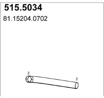 Výfuková trubka ASSO 515.5034