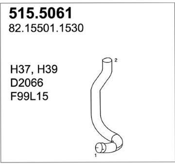 Výfuková trubka ASSO 515.5061