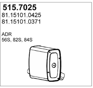 Stredni-/zadni tlumic vyfuku ASSO 515.7025