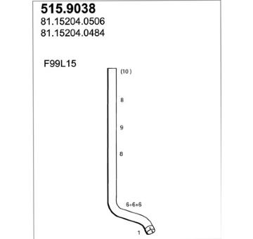 Výfuková trubka ASSO 515.9038
