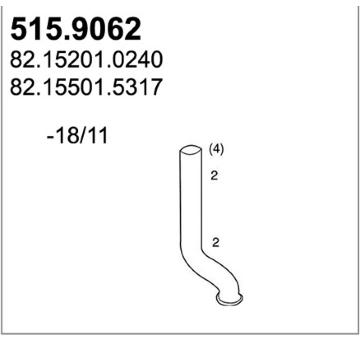 Výfuková trubka ASSO 515.9062