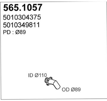 Výfuková trubka ASSO 565.1057