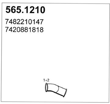 Výfuková trubka ASSO 565.1210