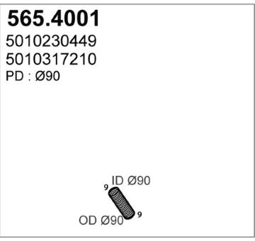 Prużný díl výfuku ASSO 565.4001