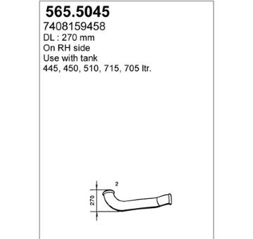 Výfuková trubka ASSO 565.5045
