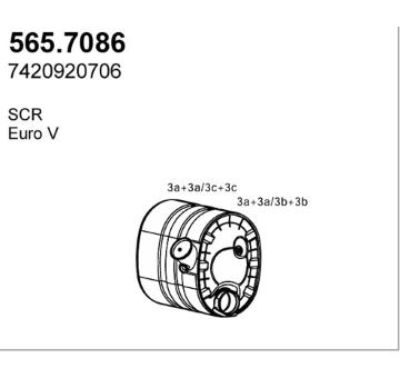 Stredni-/zadni tlumic vyfuku ASSO 565.7086