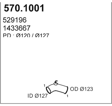 Výfuková trubka ASSO 570.1001