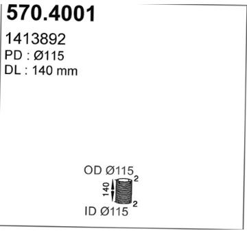 Prużný díl výfuku ASSO 570.4001