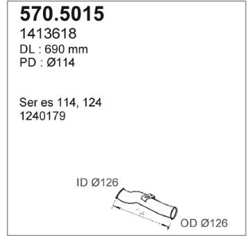 Výfuková trubka ASSO 570.5015