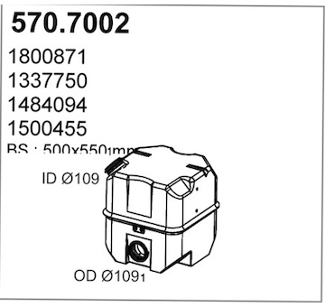 Stredni-/zadni tlumic vyfuku ASSO 570.7002