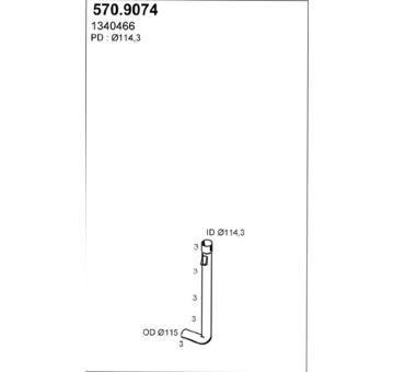 Výfuková trubka ASSO 570.9074